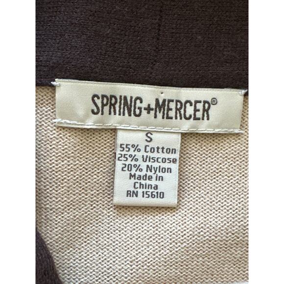 Lagenlook Spring Mercer Cowl Neck Sweater S Brown Tan Orange Color Blocked - Picture 6 of 11